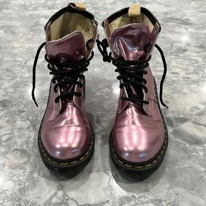 Pink metallic Doc Martin boots